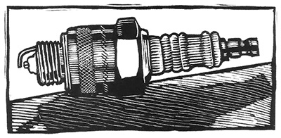 
Change your spark plugs with each tune-up. 
